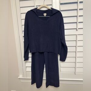 A New Day Navy Sweater and Pants Set